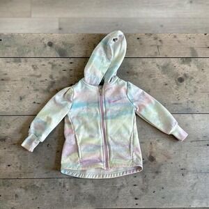 Nike Dri-FIT Therma-FIT Pastel Tie Dye Full Zip Hoodie Girls 12M Sweatshirt